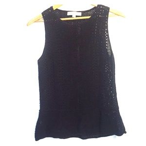 LOFT Black Peplum top